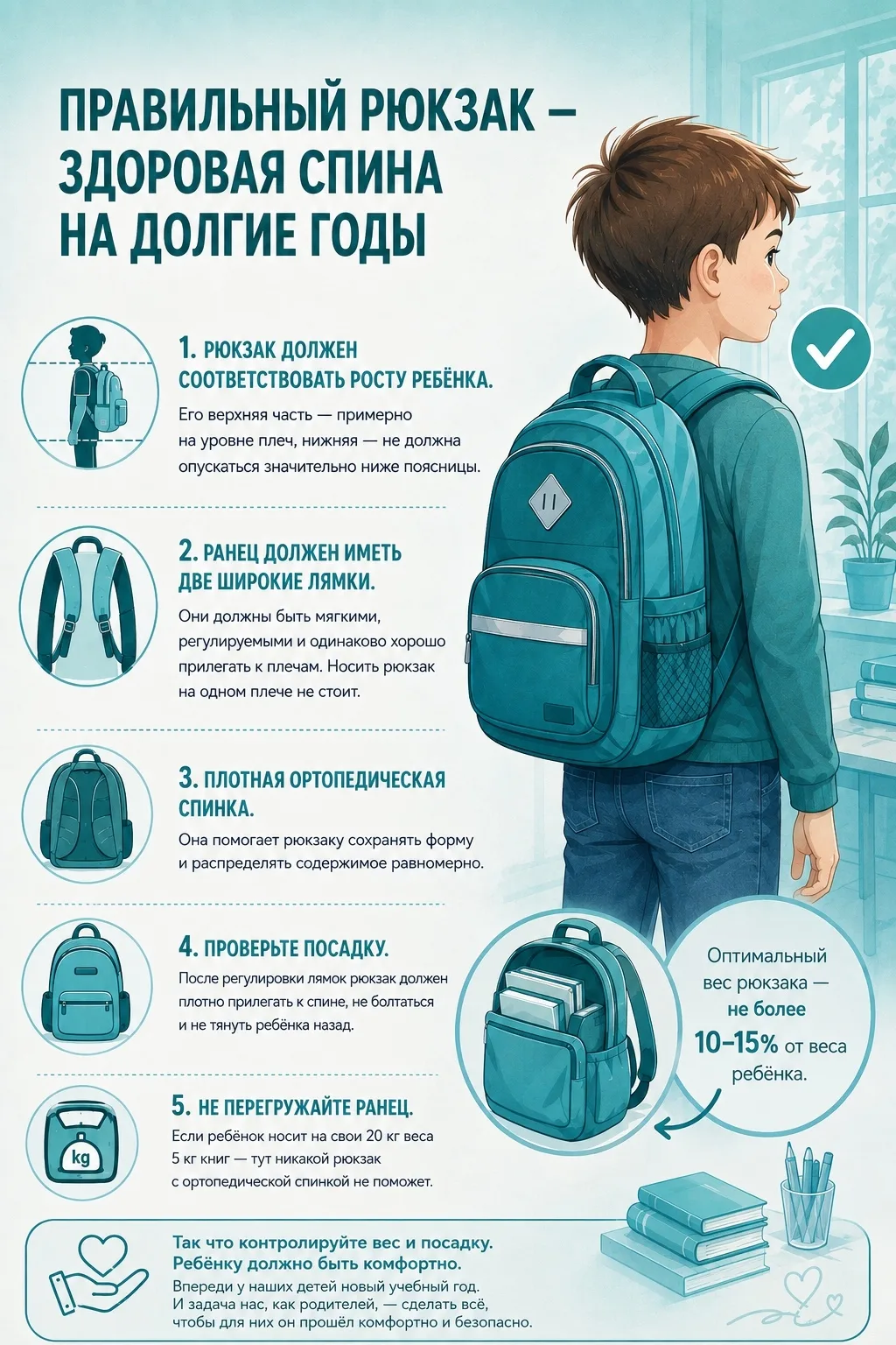 📌А вы знали, что неправильно подобранный рюкзак может навредить ребёнку и сказаться на...