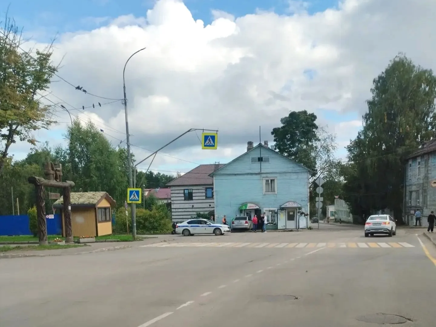 В городе неординарное ДТП