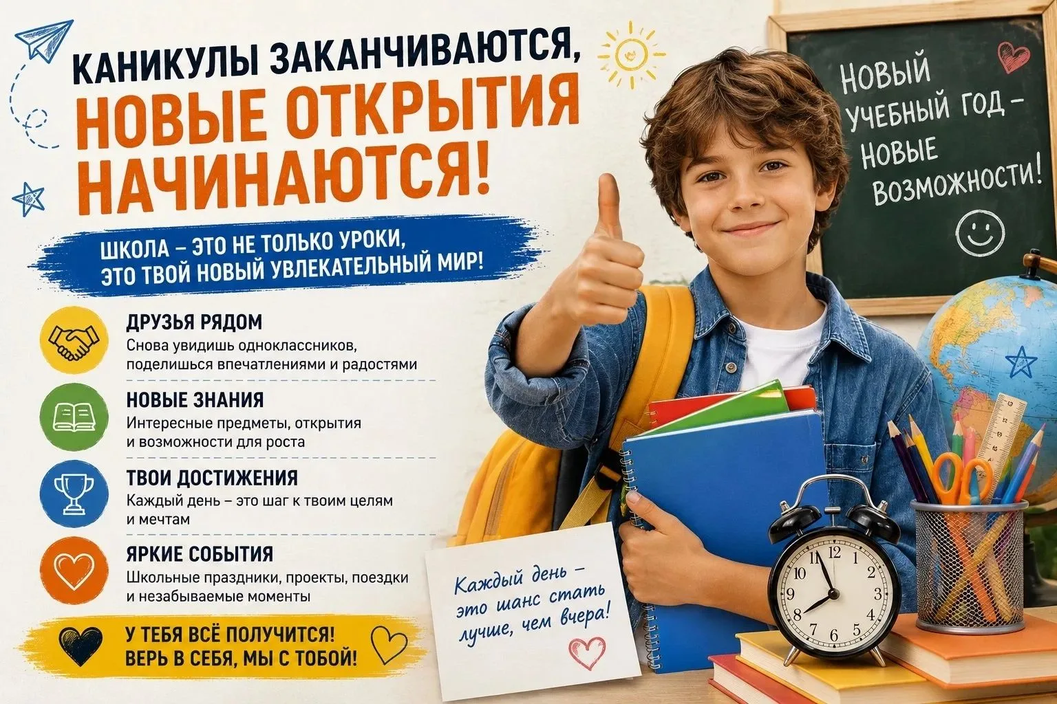 Каникулы заканчиваются: как помочь ребенку снова захотеть в школу