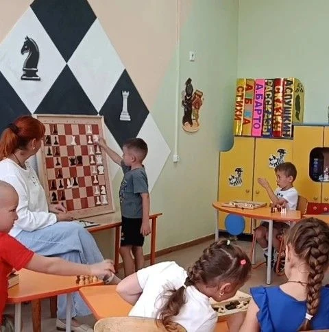 ПФДО " Шахматы для дошколят" начал свою работу. Дети старшей группы приступили к изучен...