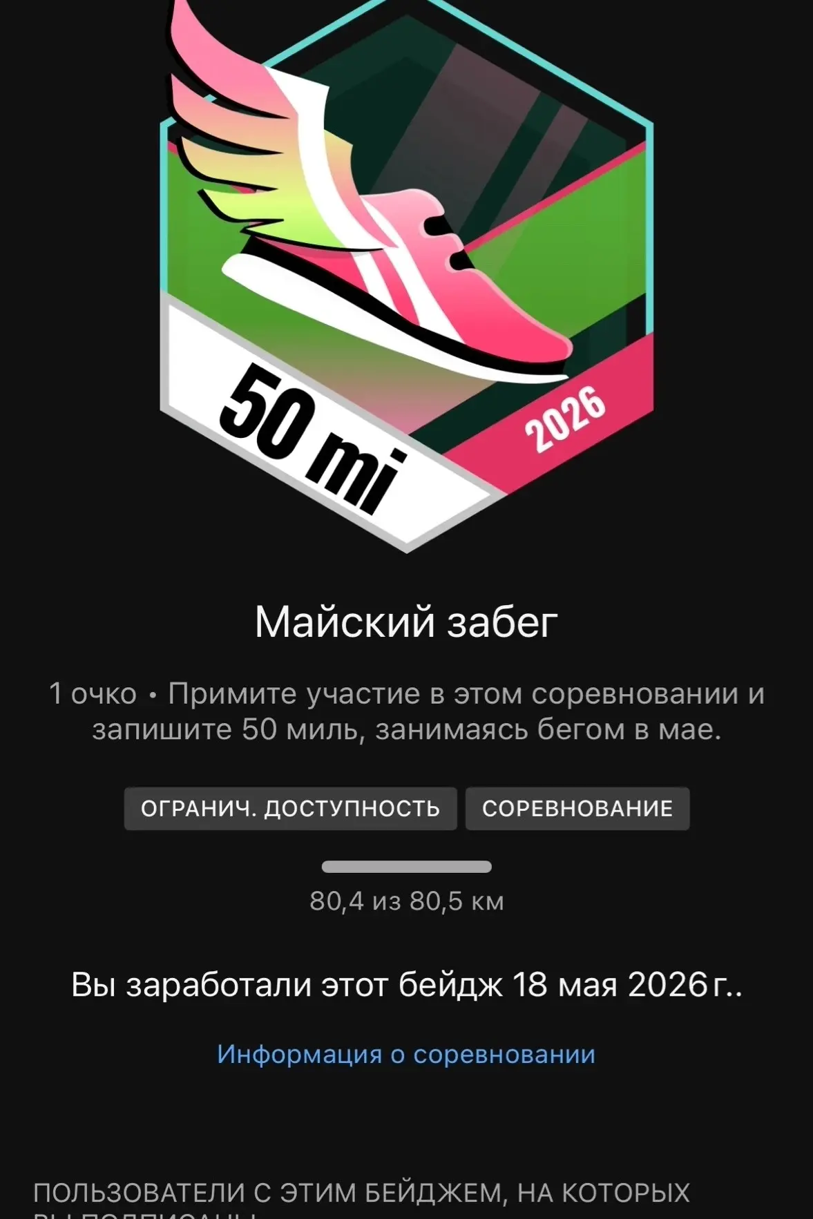 Май на исходе, и кто-то уже успел получить желанный бейдж в свою коллекцию🏃‍♂