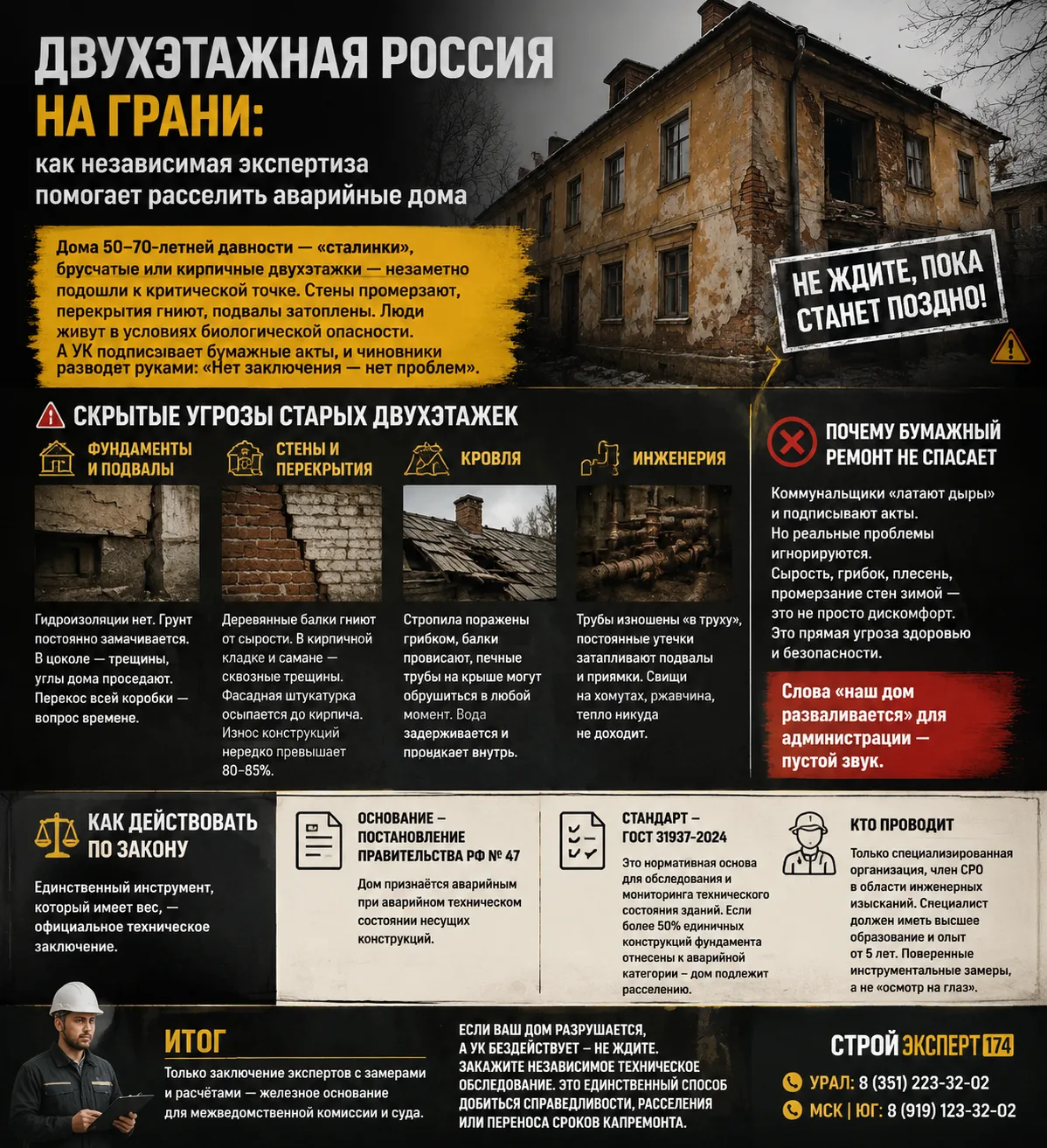 🏚️ Двухэтажная Россия на грани: как независимая экспертиза помогает расселить аварийны...