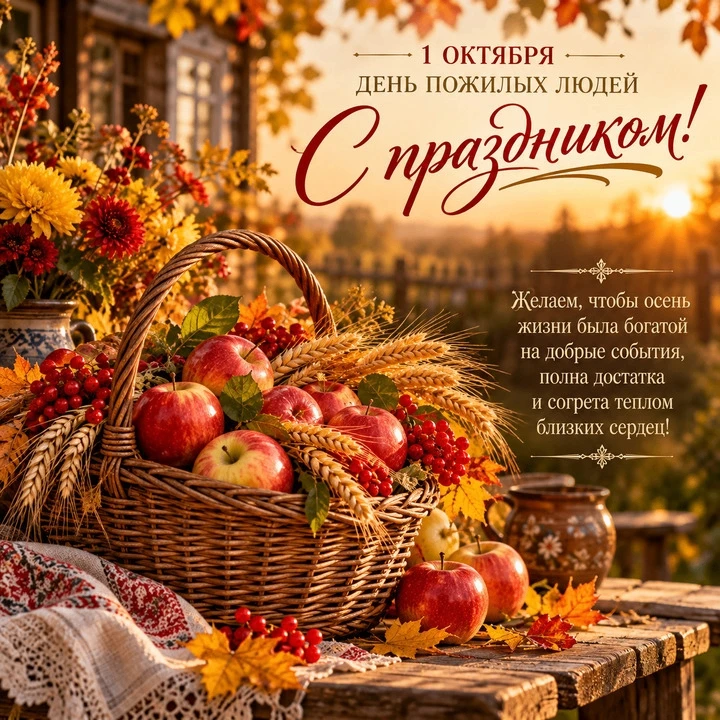 🍁 1 октября - Международный день пожилых людей (День добра и уважения)💐