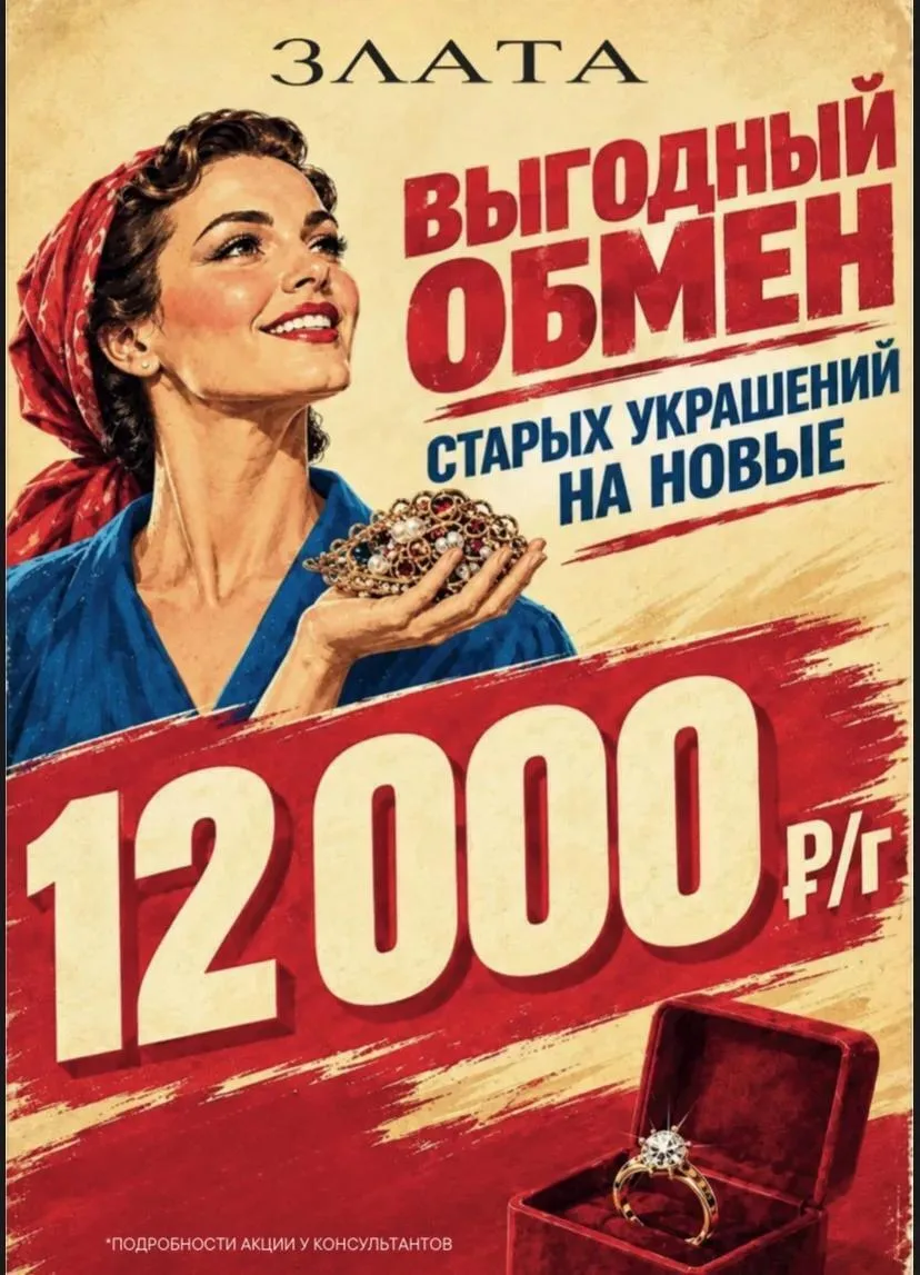 Обменяйте старые золотые украшения на новые стильные изделия в ювелирном салоне ЗЛАТА п...