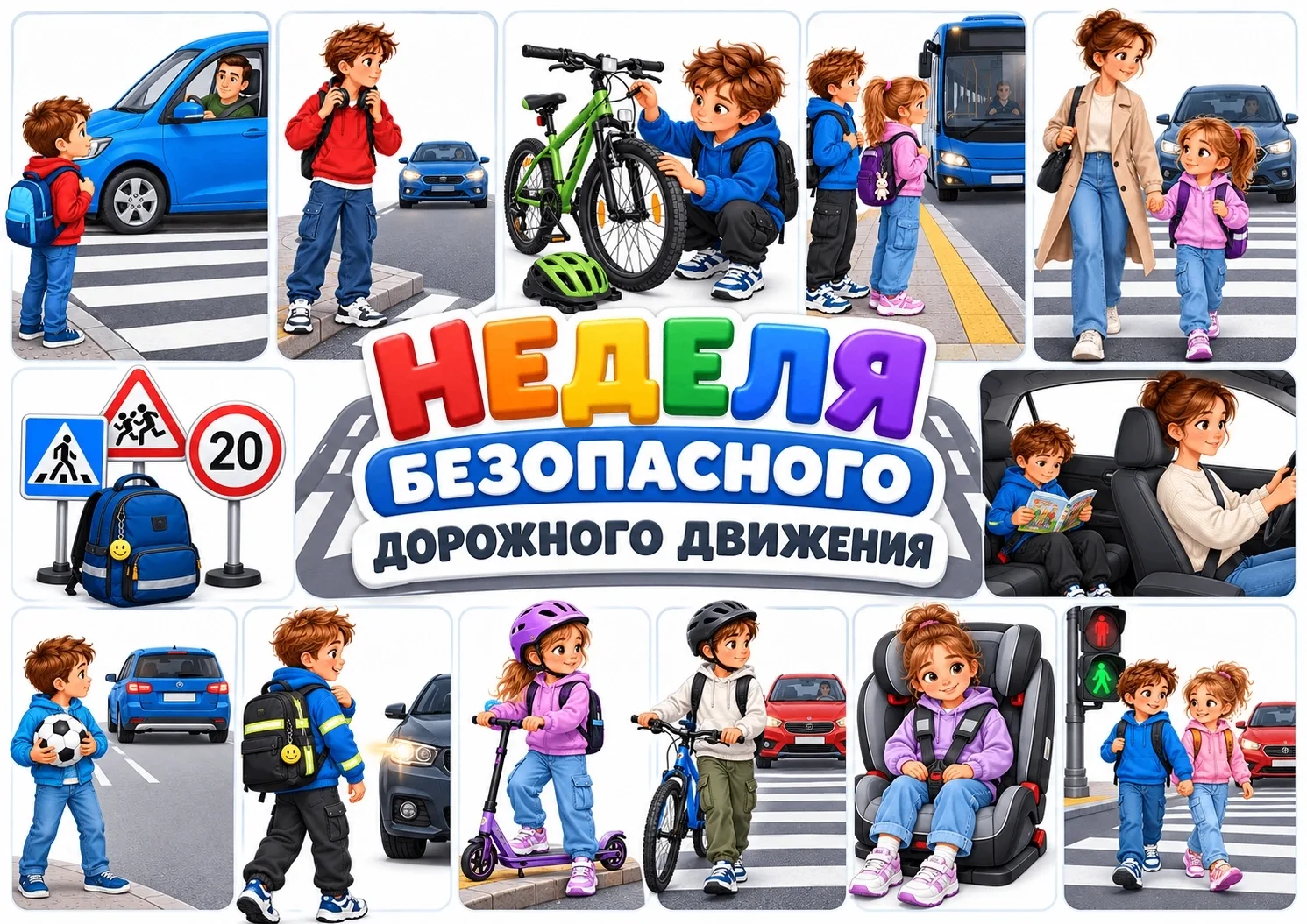 С 22 по 27 сентября проходит Всероссийская Неделя БДД