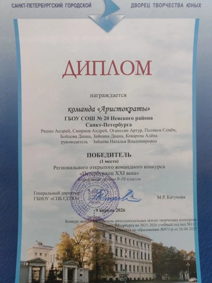 🏆 Интеллектуальная элита Петербурга: победа «Аристократов»!  Мы рады сообщить важную новость. Команд