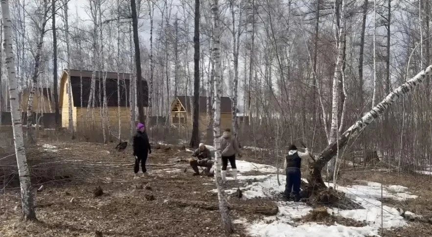 Мальцев Кирилл "Уборка на дачном участке", 1А класс