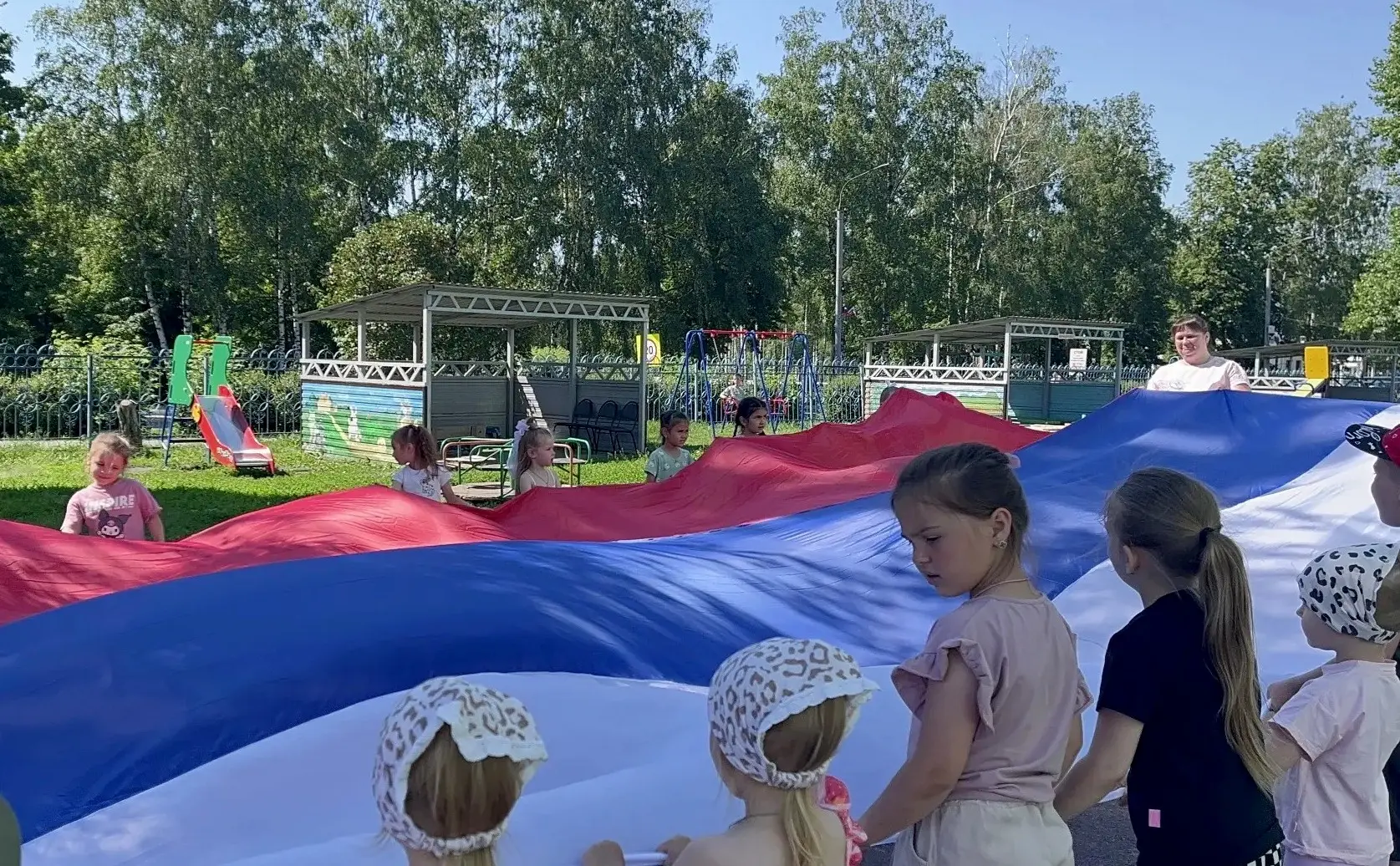 🇷🇺 Каширском района прошла Всероссийская акция «Триколор». Волонтёры поздравили земляков с главным