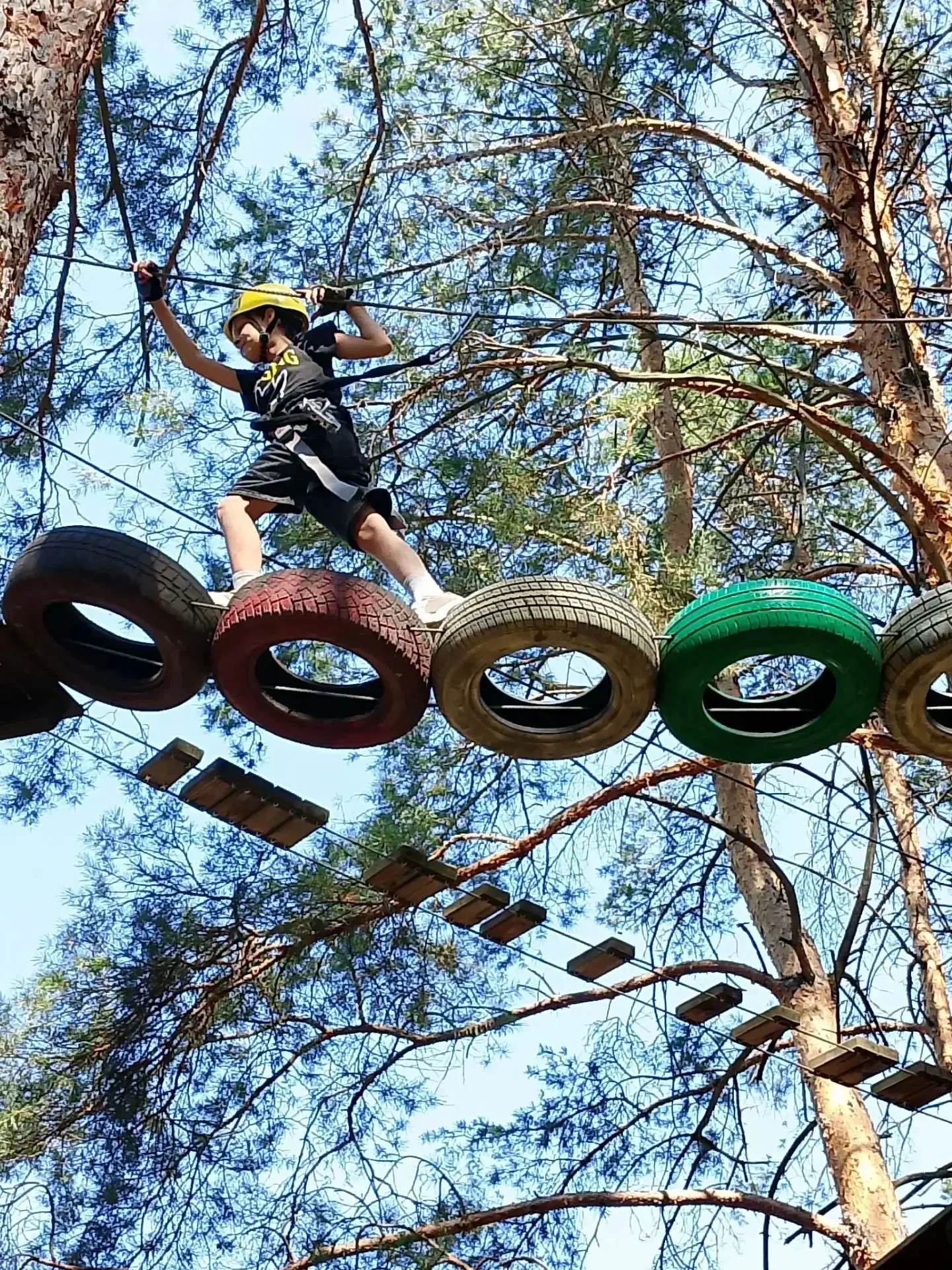 18 августа члены школьного спортивного клуба «Содружество» посетили веревочный городок ...