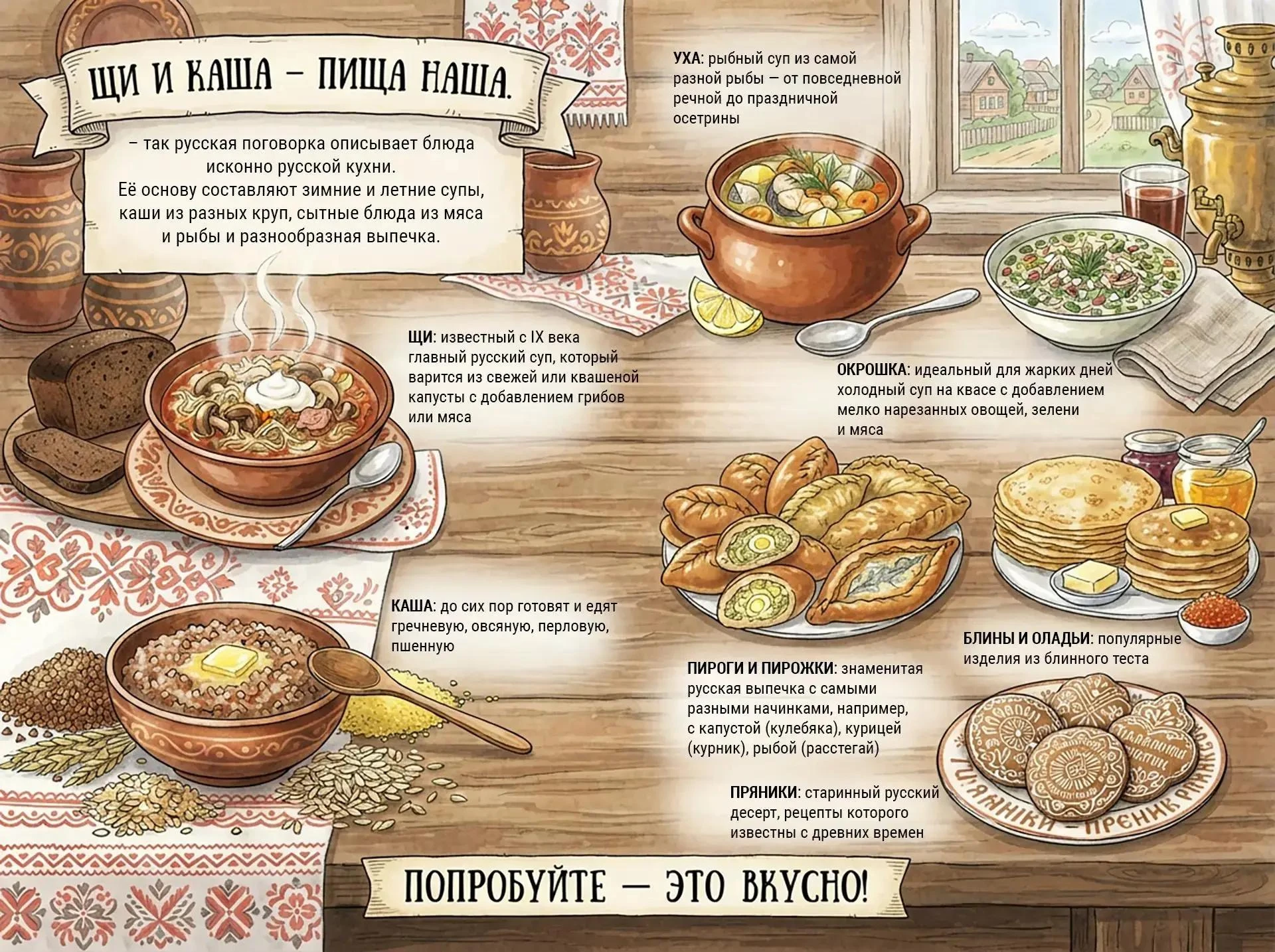 🥣 Щи, каша — пища наша!