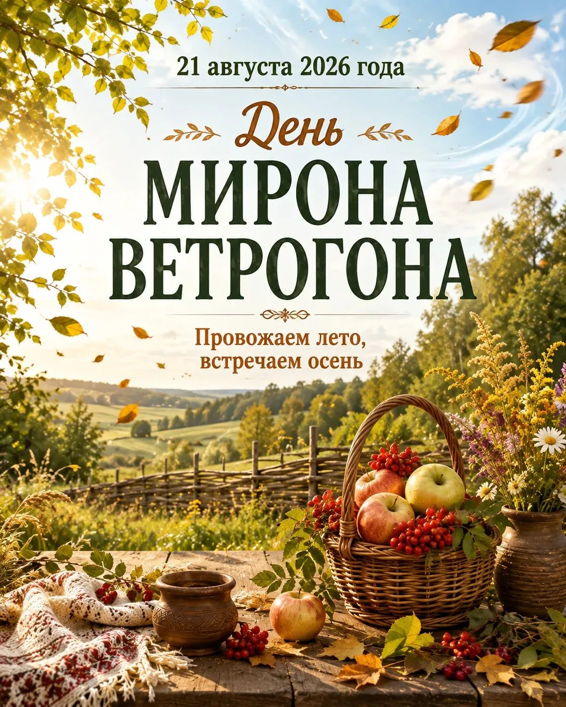 🌿 21 августа — День Мирона Ветрогона