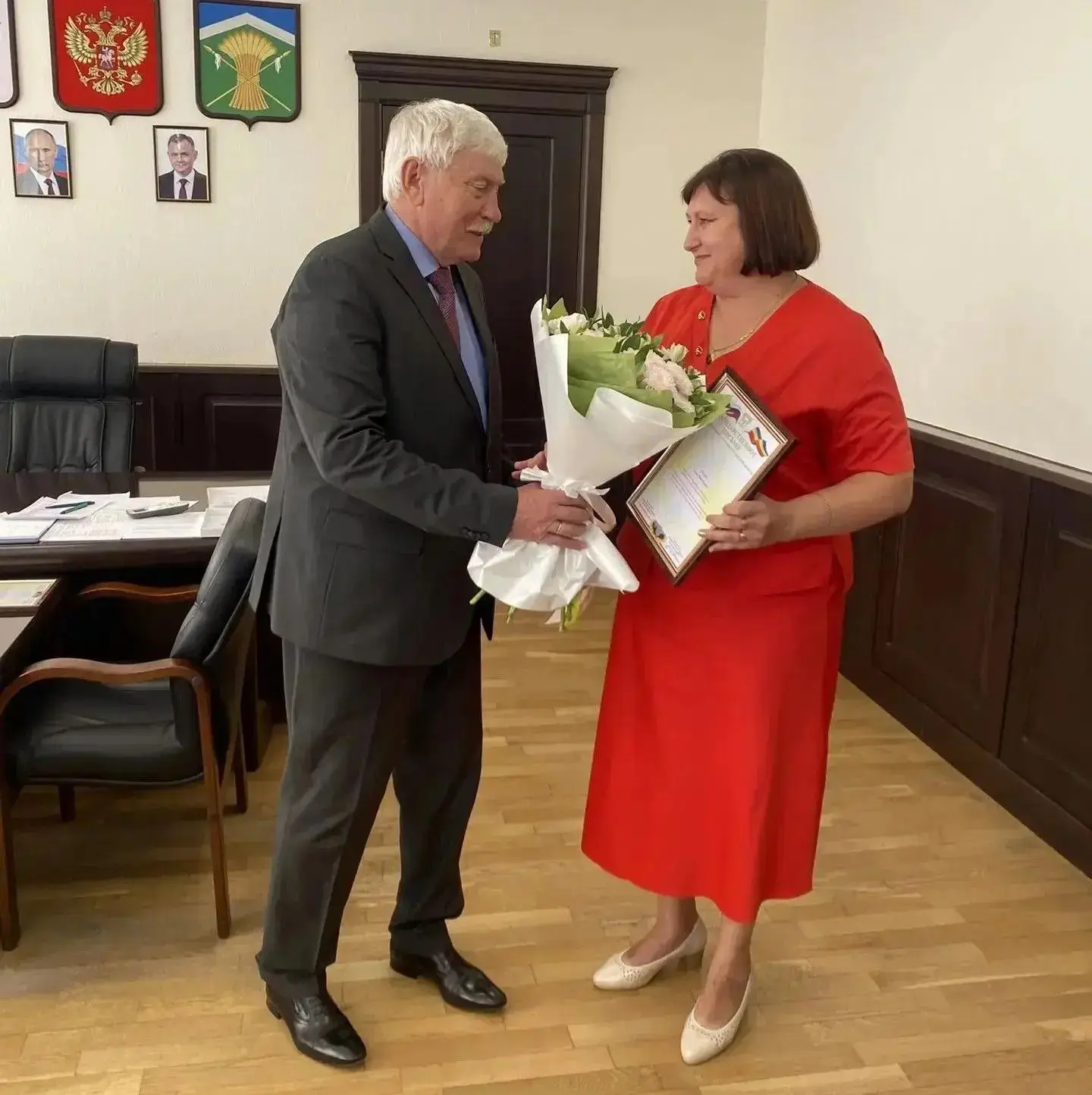 Сегодня в Администрации Кашарского района по поручению председателя Законодательного Со...