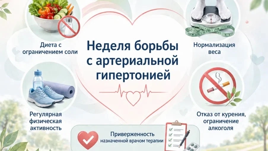 С 11 по 17 мая 2026 года в России проходит Неделя борьбы с артериальной гипертонией и п...