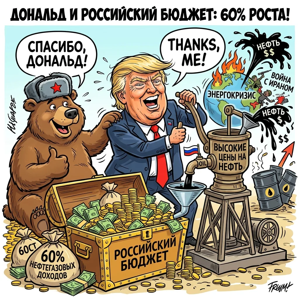 👁️‍🗨️ Спасибо Дональду Трампу за пополнение российского бюджета. По предварительным расчетам Reute