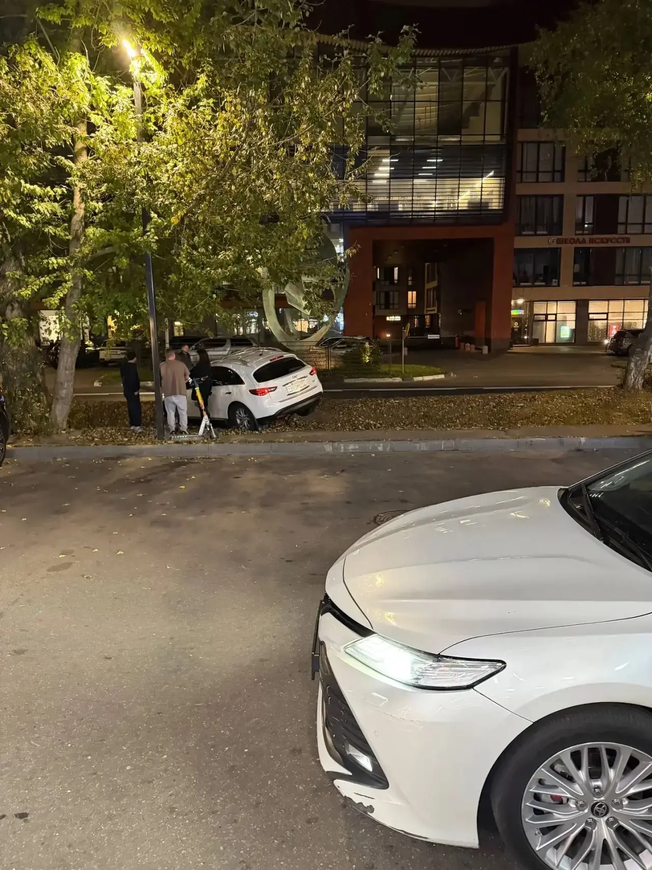 🫣 В Химках женщина-водитель врезалась в машину, сбила туи в кадке у магазина и в итоге...