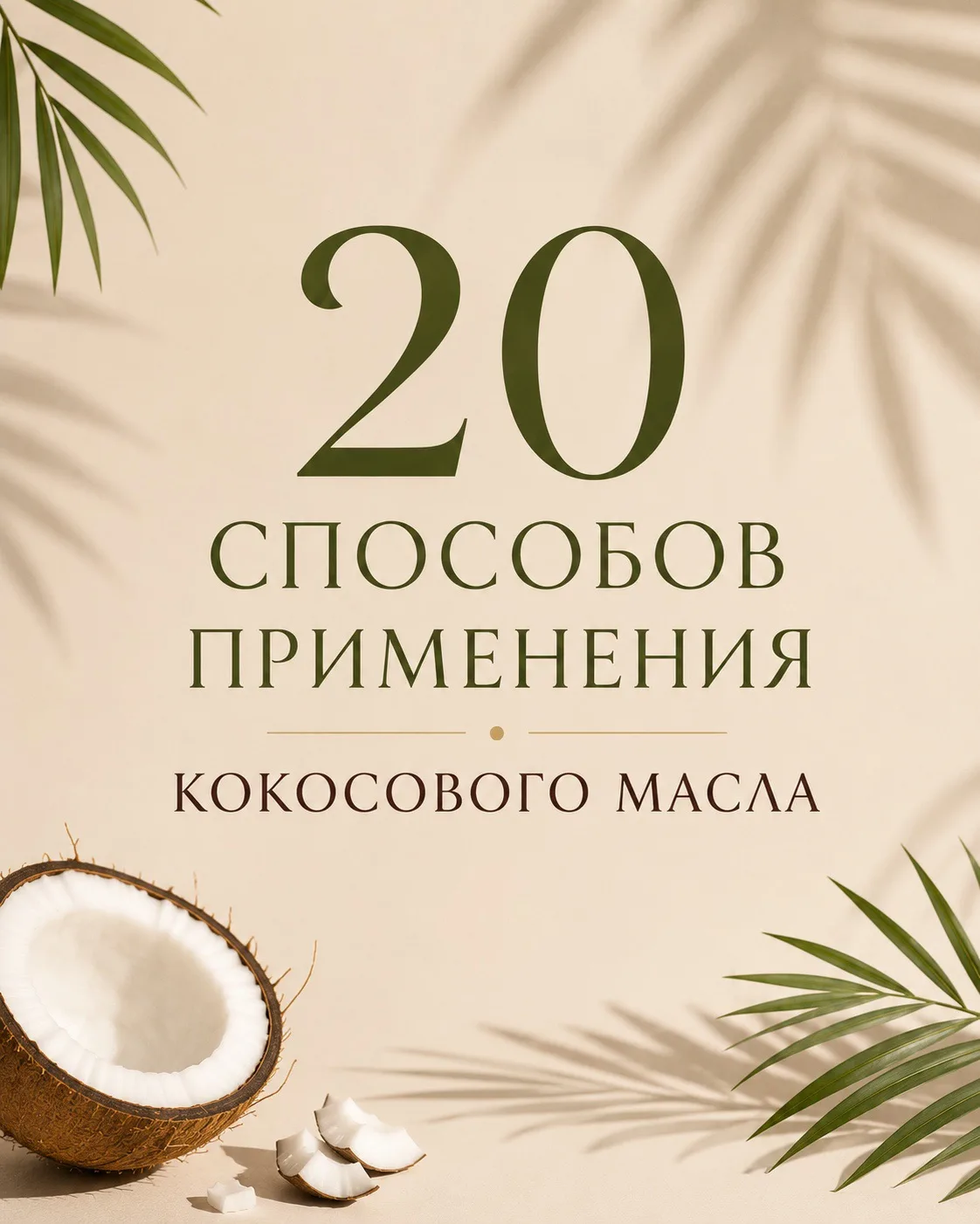 Собрали для вас в одной памятке: 20 способов применения кокосового масла💛