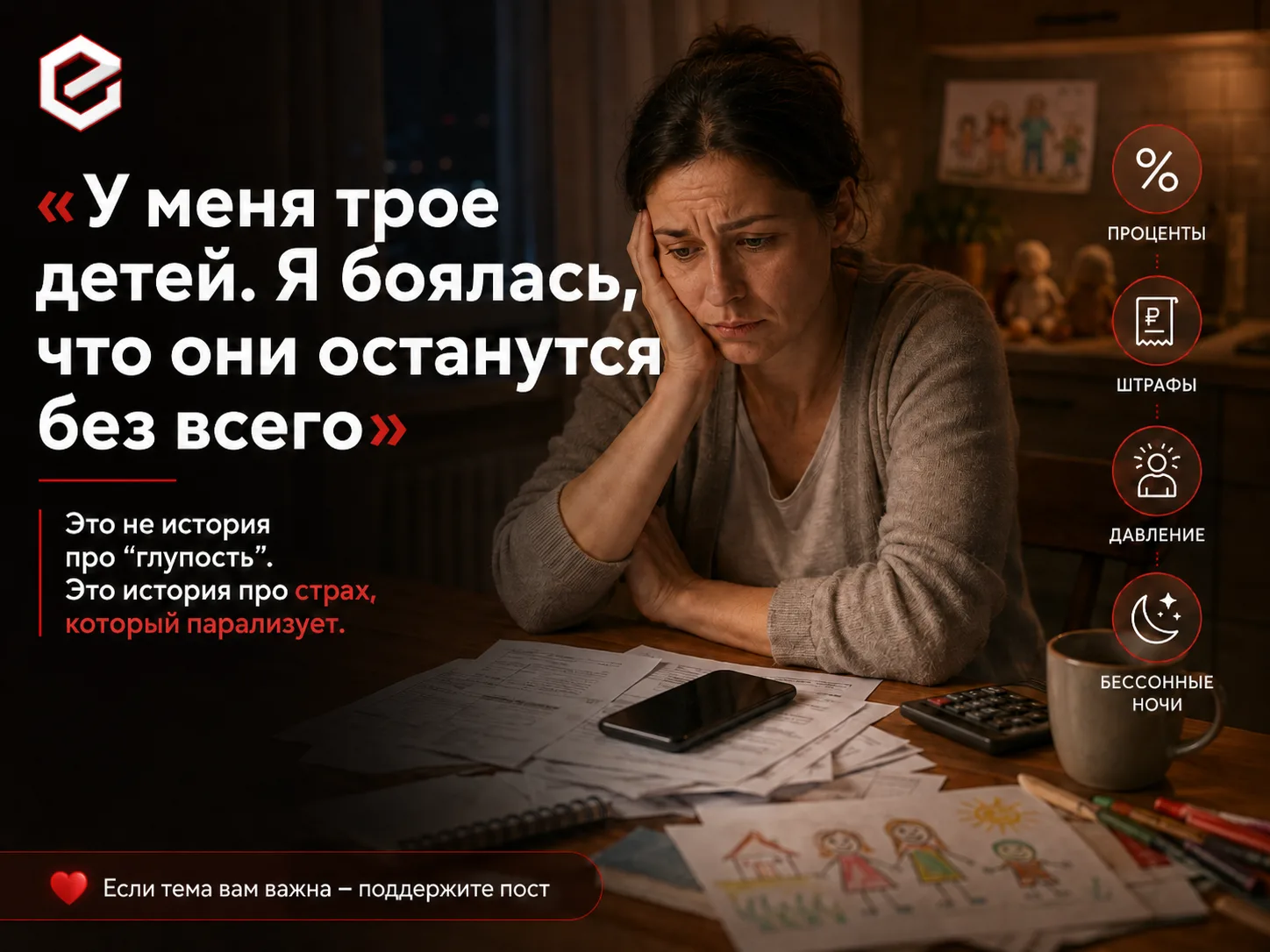😓 «У меня трое детей. Я боялась, что они останутся без всего»