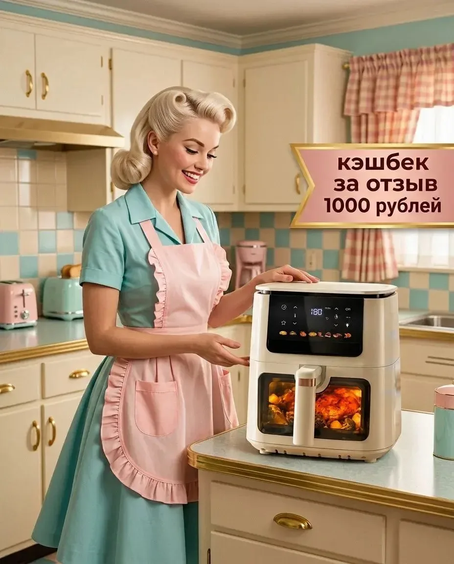 Готовьте с комфортом и стилем с нашим аэрогрилем, а мы вернем 1000 рублей кэшбека за ва...