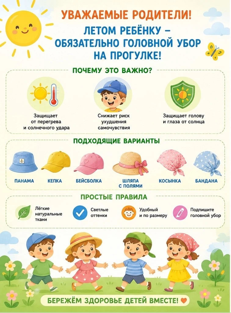 Уважаемые родители, в тёплое время года дети много времени проводят на прогулке: играют...