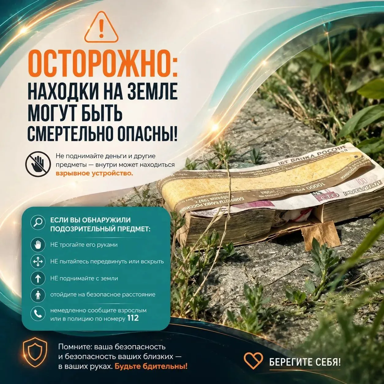 ⚠️ ОСТОРОЖНО: НАХОДКИ НА ЗЕМЛЕ МОГУТ БЫТЬ СМЕРТЕЛЬНО ОПАСНЫ!