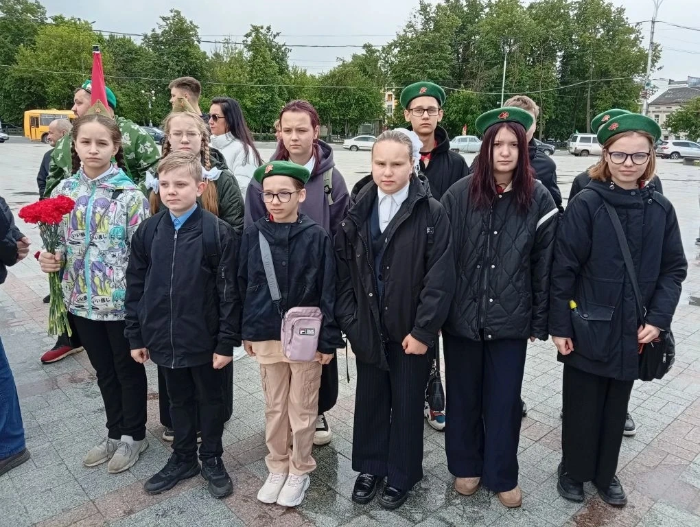 Наши юнармейцы на мероприятии, посвященном Дню пограничника