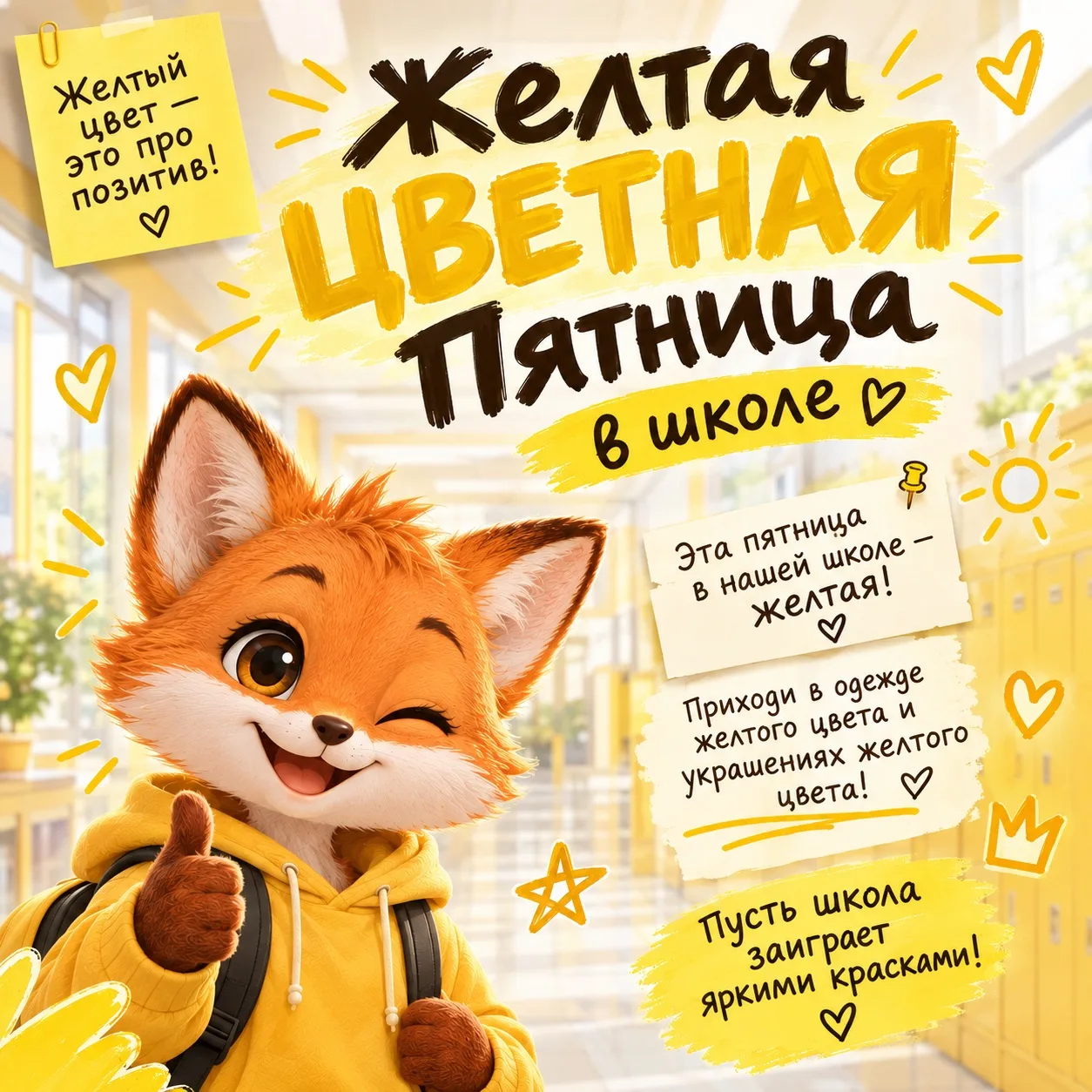 💛 Желтая Цветная Пятница в нашей школе! 💛