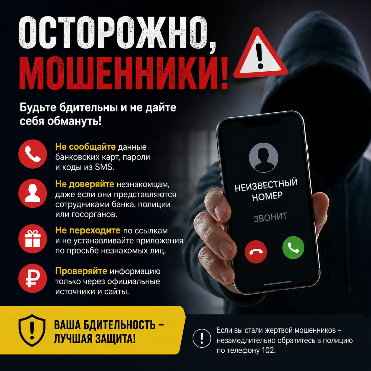 ⚠️ Осторожно, мошенники!
