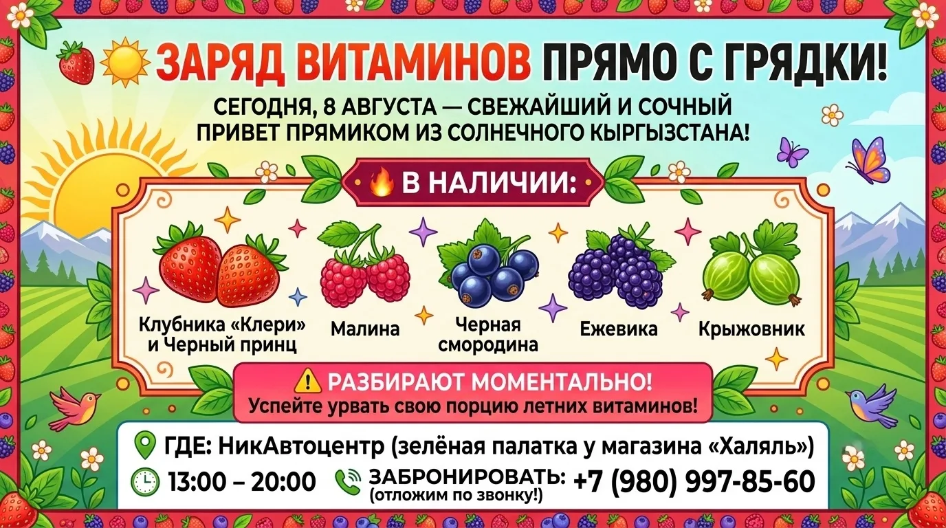 🍓 ☀️Заряд витаминов прямо с грядки!