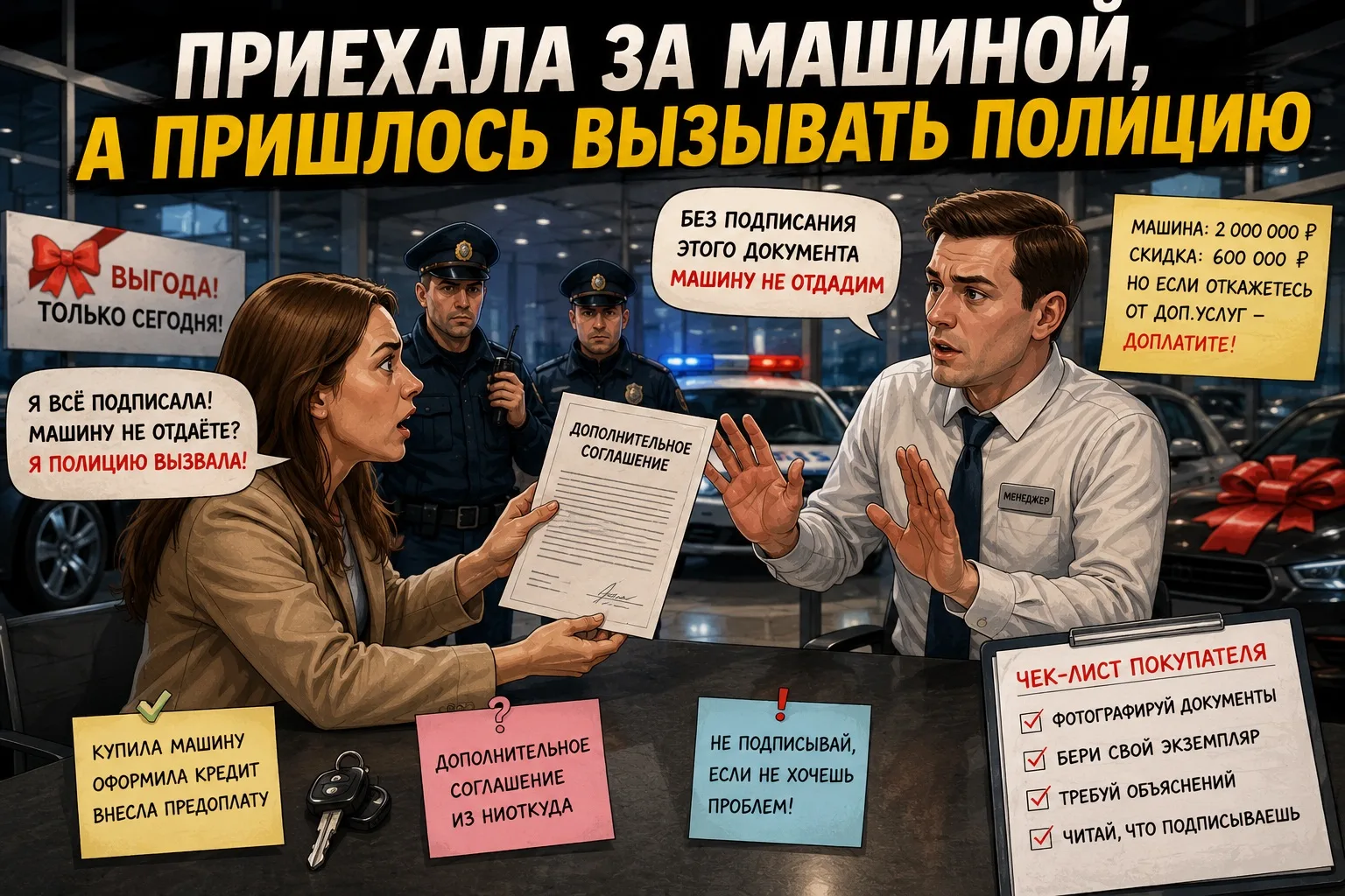 Приехала за машиной, а уехала с нарядом полиции 🚓
