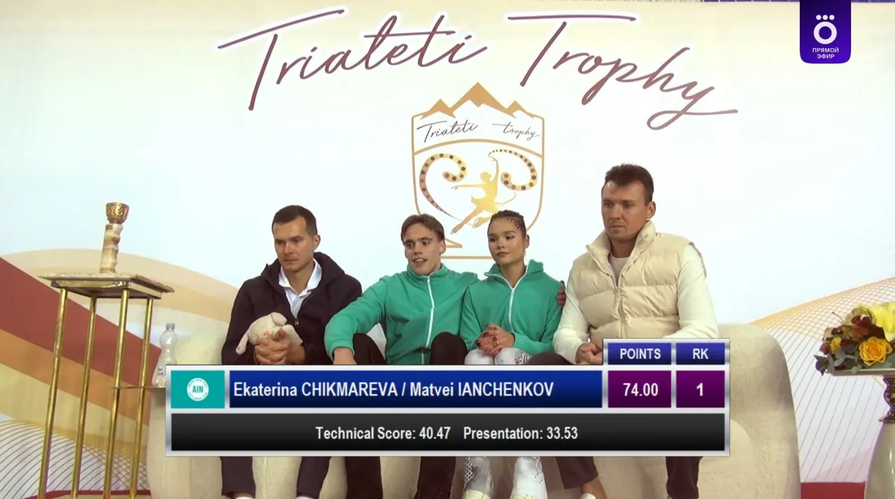 74 балла ровно у Екатерины и Матвея! Отличный прокат получился ❤️‍🔥