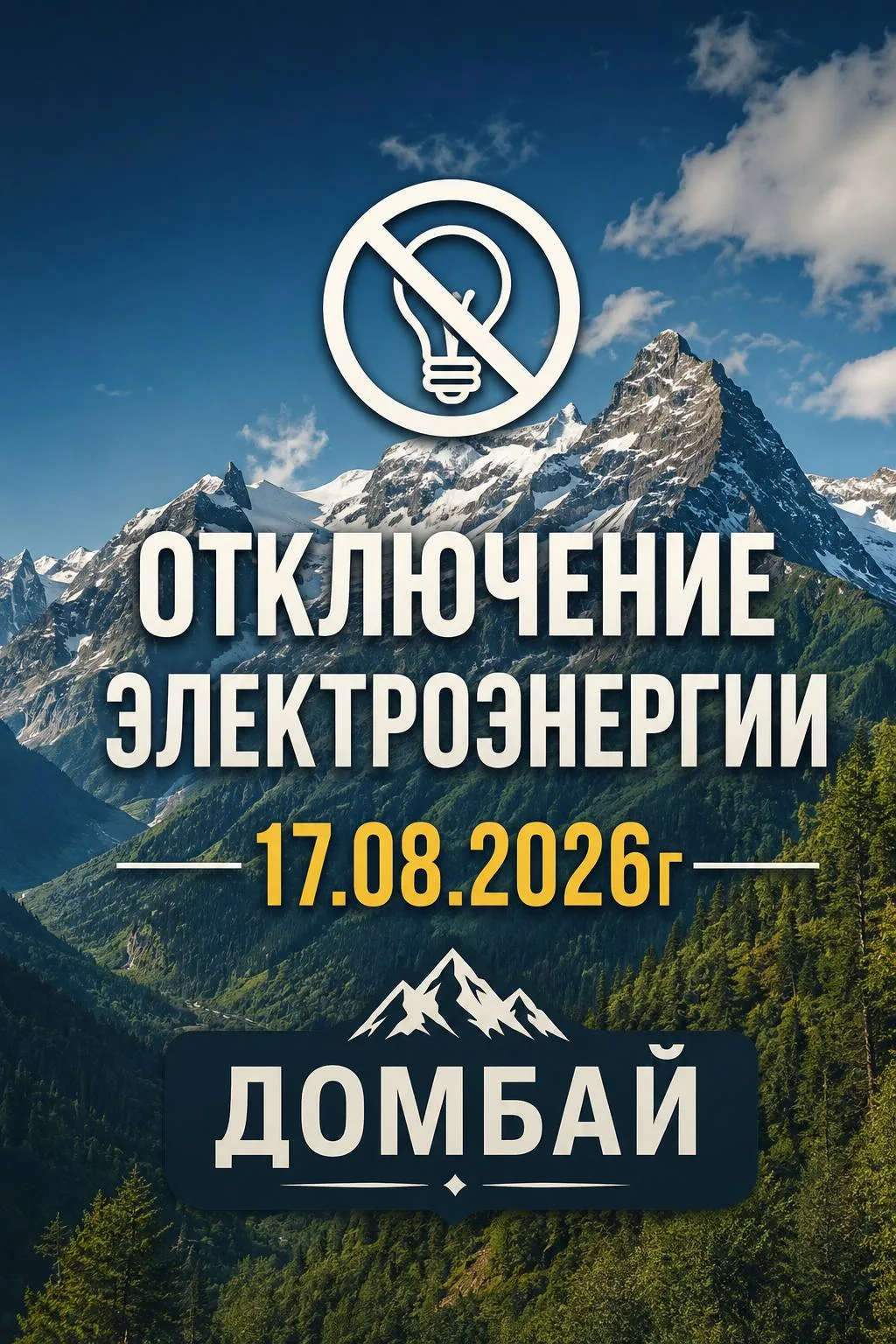 Уважаемые жители и гости Домбая!