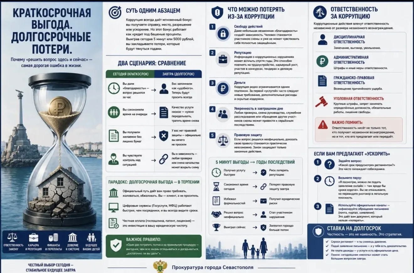 📢 Полезная подборка: что важно знать каждому

🔹 Коррупция
«Решить вопрос» за деньги = кредит под б