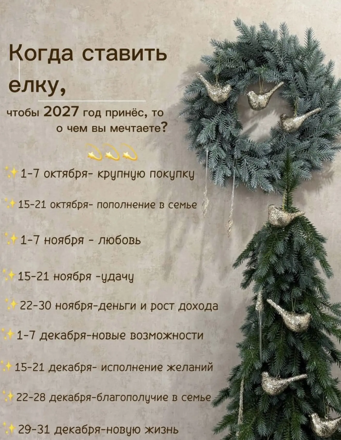 🎄Нумерологи посоветовали, когда лучше нарядить ёлку к Новому году