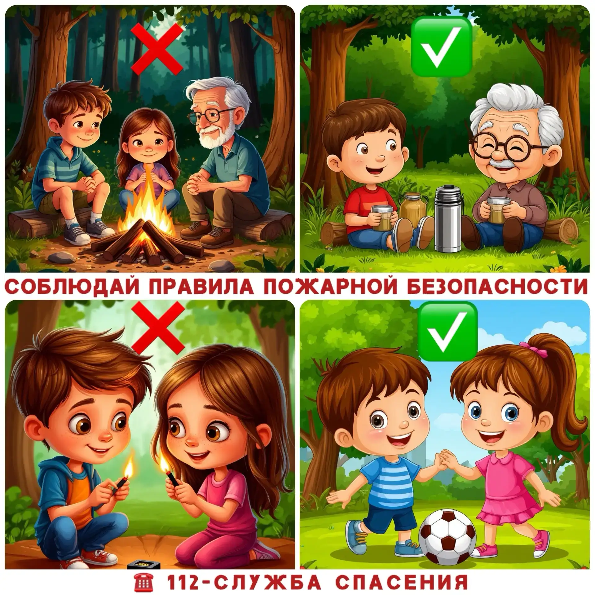 🔥Лето и безопасность: что важно помнить о пожаре на каникулах*

Летние каникулы — время игр, прогул