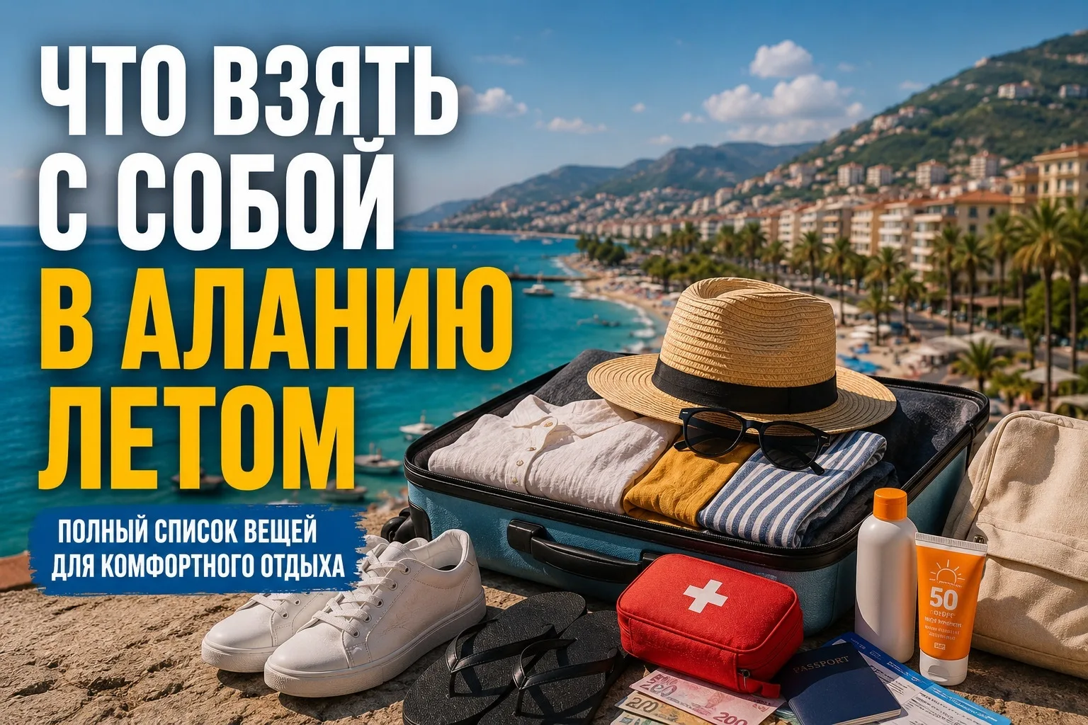 📌 Что взять с собой в Аланию летом: полный список вещей для комфортного отдыха