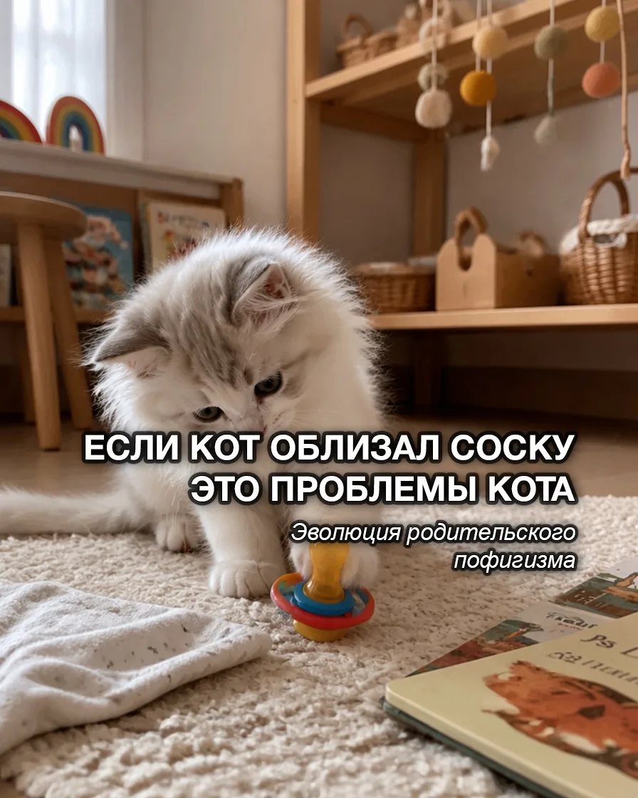 Если соску облизал кот — это проблемы кота. Эволюция родительского пофигизма