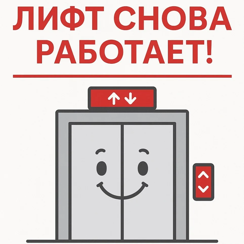 лифт запустили в 14:50.