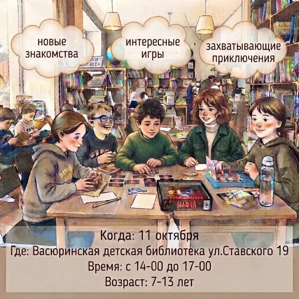 🎲 Клуб «Сборка Дети» в Васюринской детской библиотеке!