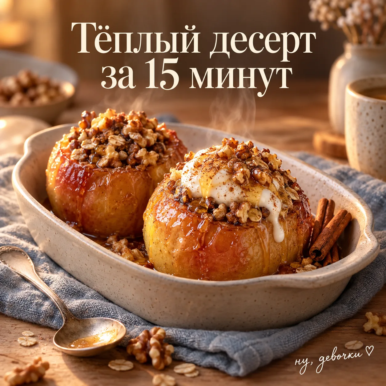 Когда хочется чего-нибудь вкусного к чаю, но печь пирог — это уже слишком серьёзные отн...