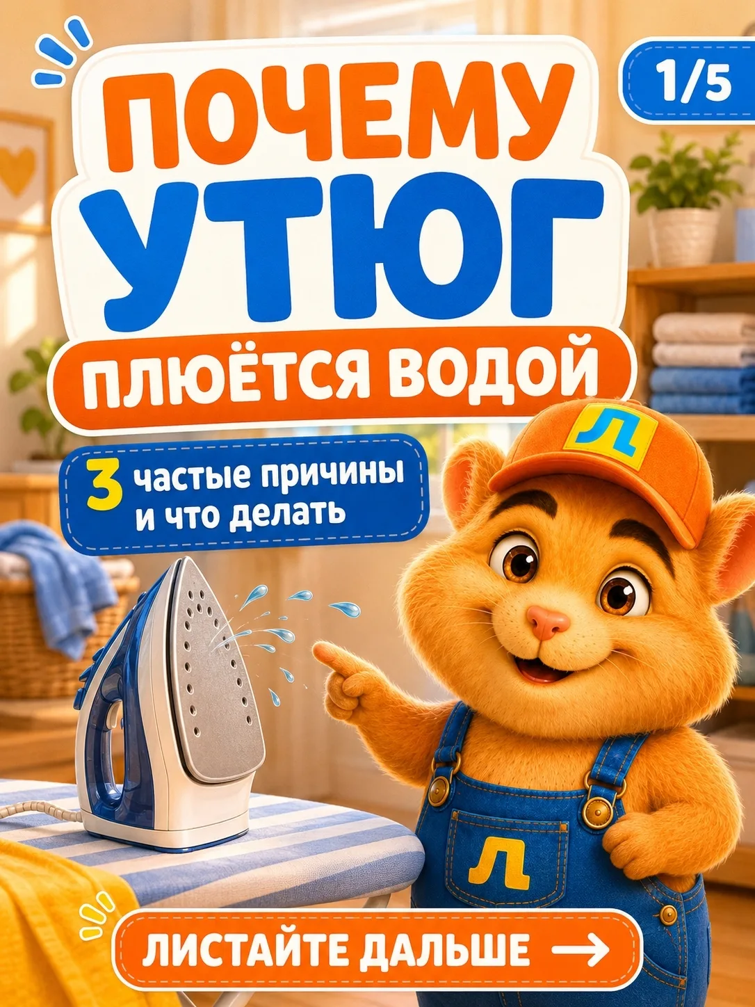 Утюг начал оставлять мокрые следы на одежде? 💧