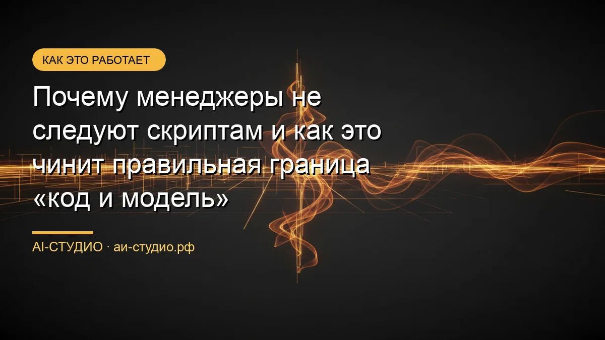 Скрипт есть, а менеджеры его не соблюдают. Дело не в дисциплине: человек не удержит рег...