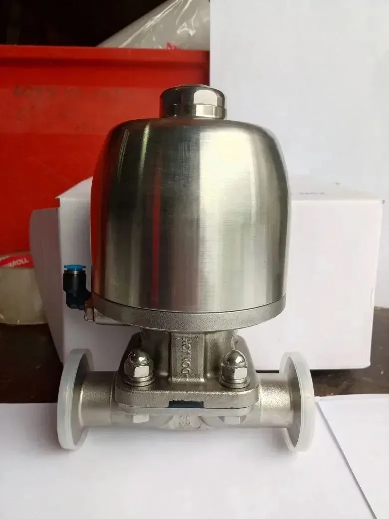 Мембранный клапан DN25 CL-CL EPDM+PTFE из нержавеющей стали AISI 316L