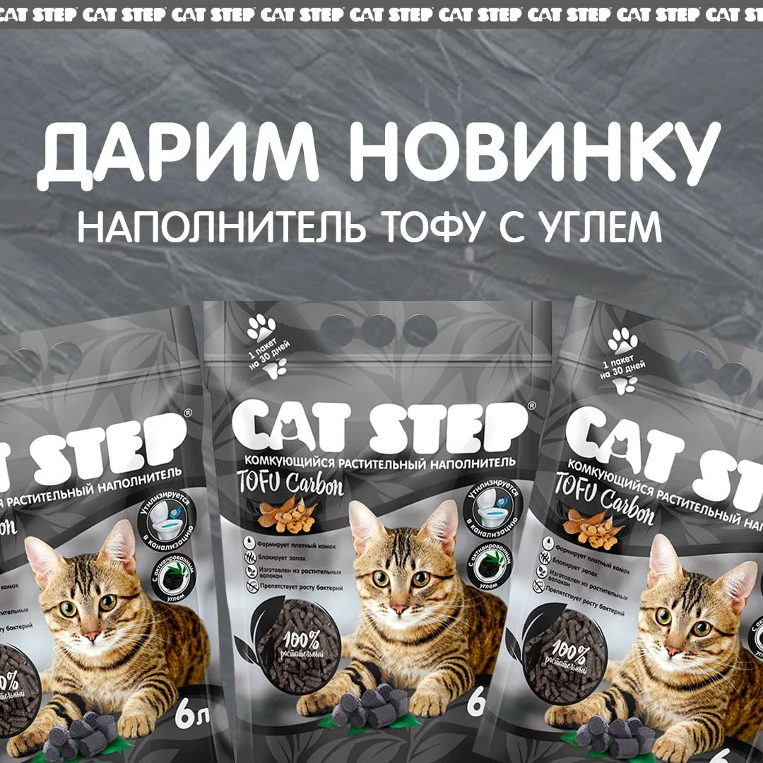 Дарим CAT STEP Тофу с Углем