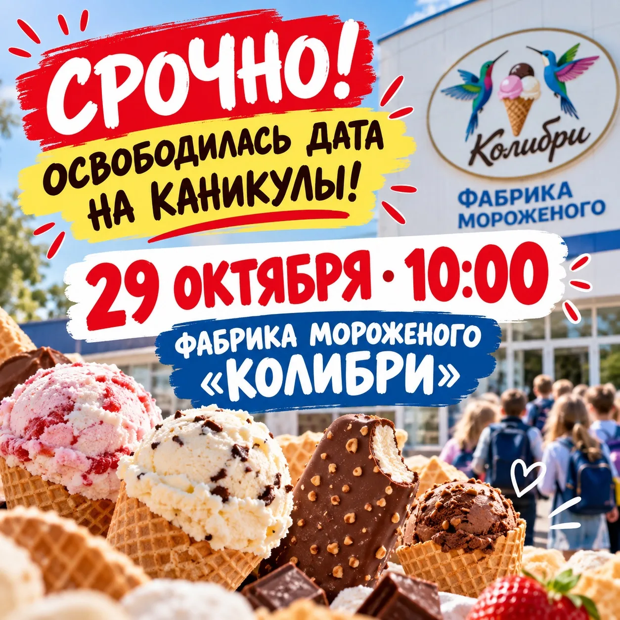 🚨 СРОЧНО! НА «КОЛИБРИ» ОСВОБОДИЛАСЬ ДАТА ПРЯМО НА КАНИКУЛЫ!
