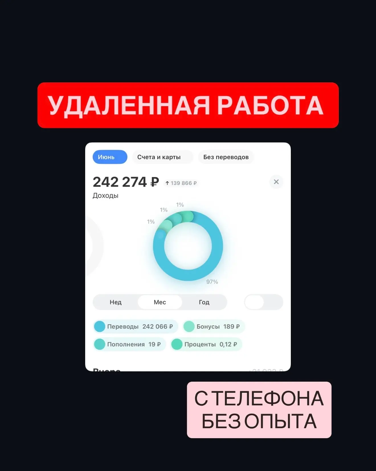 +266.971₽ МОЙ ДОХОД за июнь месяц