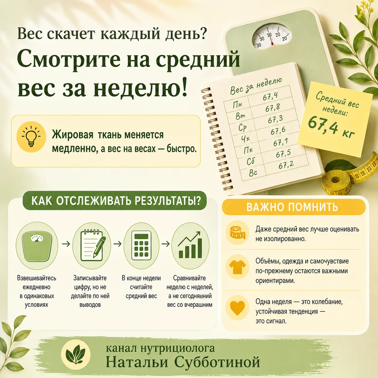 Взвешиваетесь каждый день? Тогда не сравнивайте вес со вчерашним