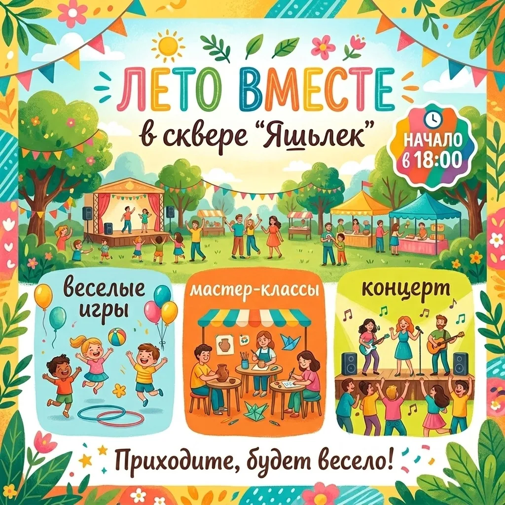 Праздник «Лето вместе!» – сегодня вечером! ☀