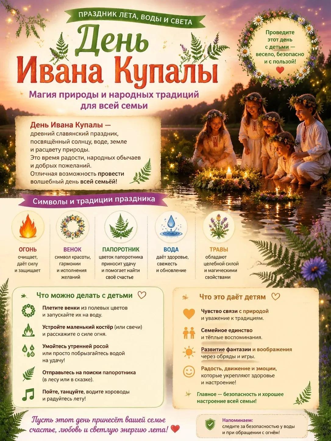 ☀Летом, когда дни становятся длинными и тёплыми, люди отмечают старинный народный праздник — Иван Ку