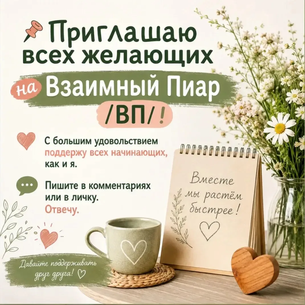 📌Приглашаю всех желающих на Взаимный Пиар /ВП/❗️
