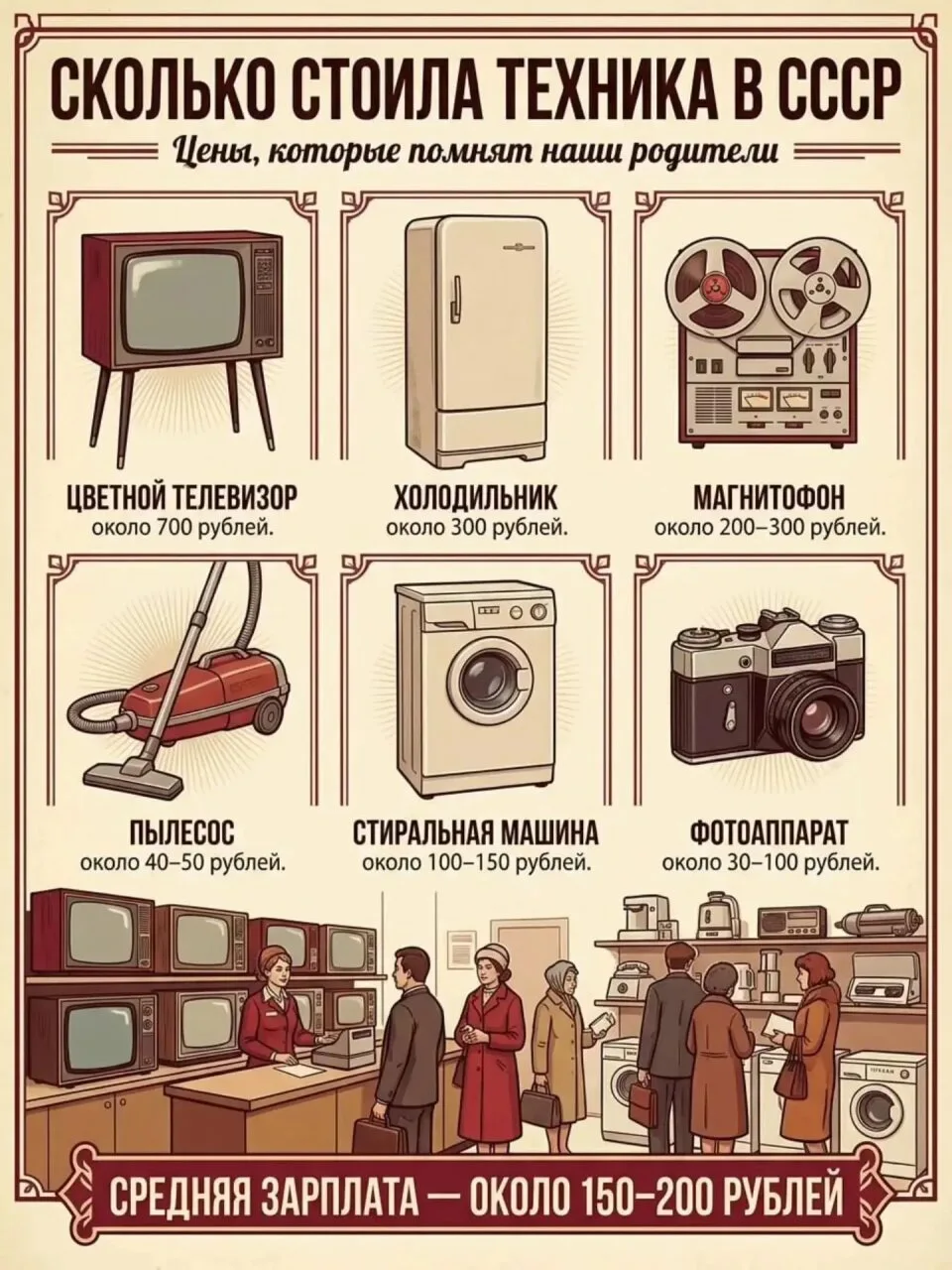 📺 Купить новую технику в СССР для многих семей было настоящим событием.